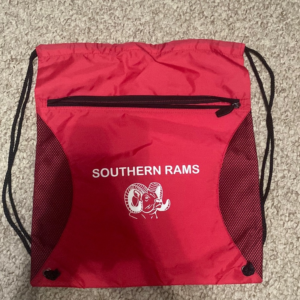 Southern Rams drawstring bag with front compartment